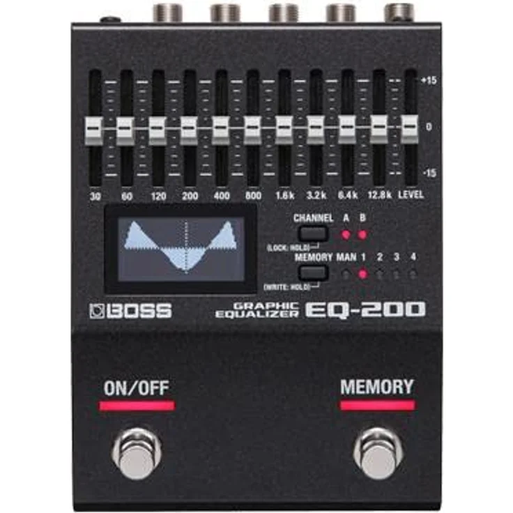 Boss EQ-200 Graphic Eq, Stereo Gitarren-Effektgerät mit 2x 10 Band EQ, 32-bit/96 kHz, 4 Speicherplätzen, MIDI und USB – Bild 8