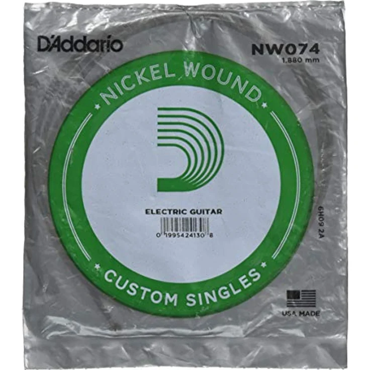 D'Addario NW074, Nickel-Einzelsaite für Gitarren, Saitenstärke 0,074 Zoll, XL Nickel Round Wound – Bild 2