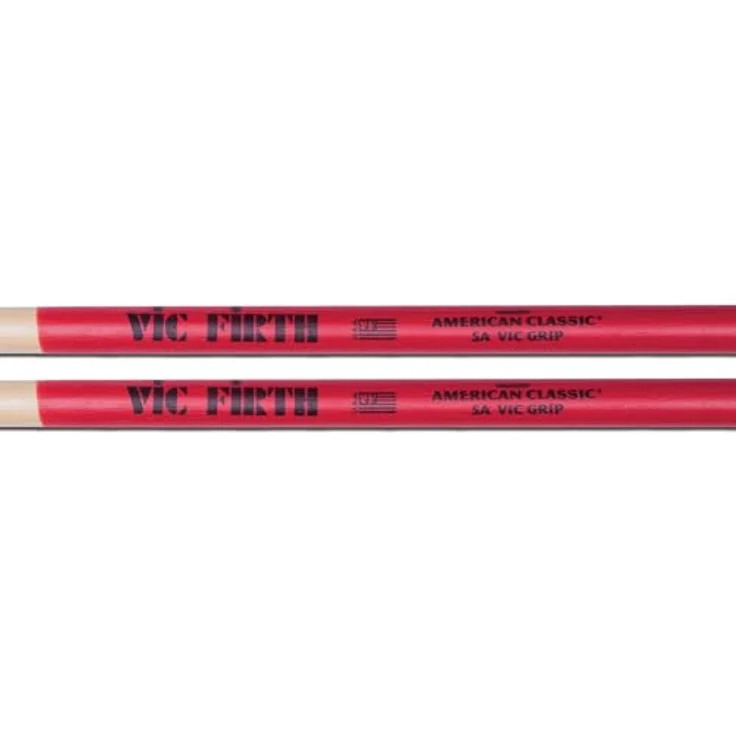 Vic Firth 5A American Hickory Drumsticks, mit Vic Grip und Holzspitze, widerstandsfähig und klangstark – Bild 4