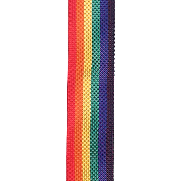 Daddario PWS111 Rainbow Gitarrengurt, verstellbar von 99 bis 175 cm, 50 mm breit, mit Lederenden, hochwertiges Nylon – Bild 2