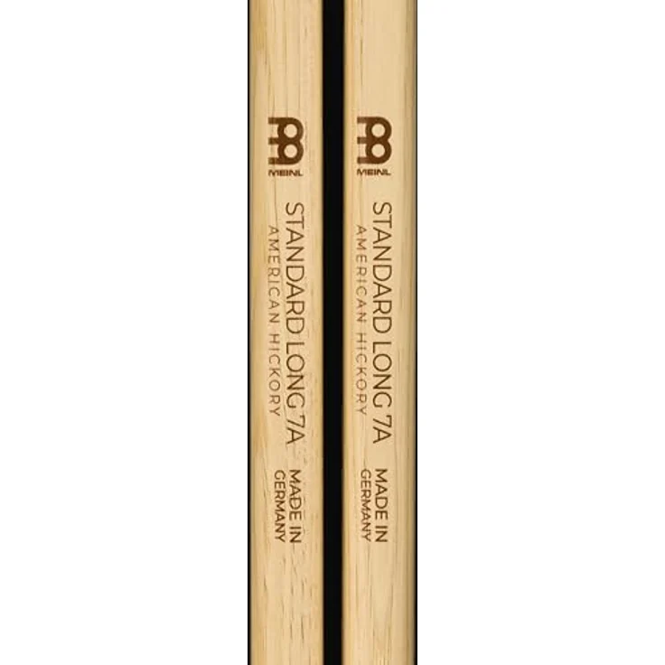 Meinl 7A Standard Long Drumsticks, Hickory Holz mit Eichelkopf, leicht, 419 mm Länge – Bild 10