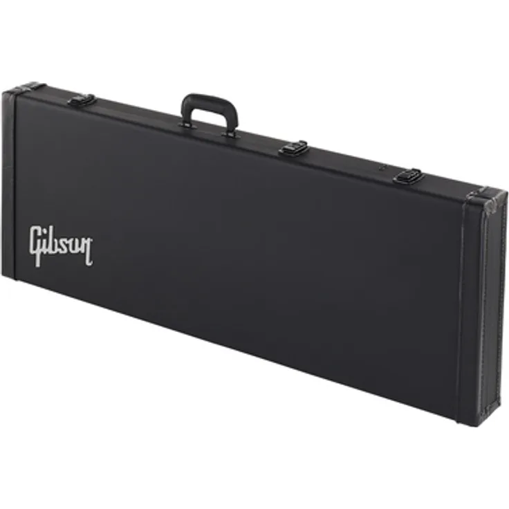 Gibson Explorer Case Modern, Gitarrenkoffer für Explorer Modelle mit 3 robusten Verschlüssen und Zubehörfach, Schwarz