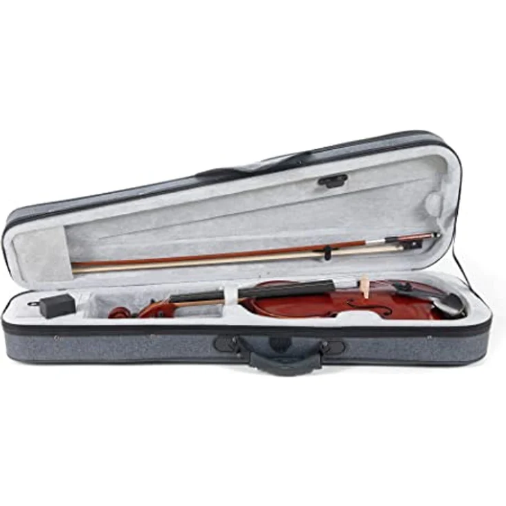 Gewa Pure Violinset EW 4/4, Violine mit massiver Fichtendecke, ebenholz Griffbrett, dunkelrotbraunem Lack und leichten Etui – Bild 9