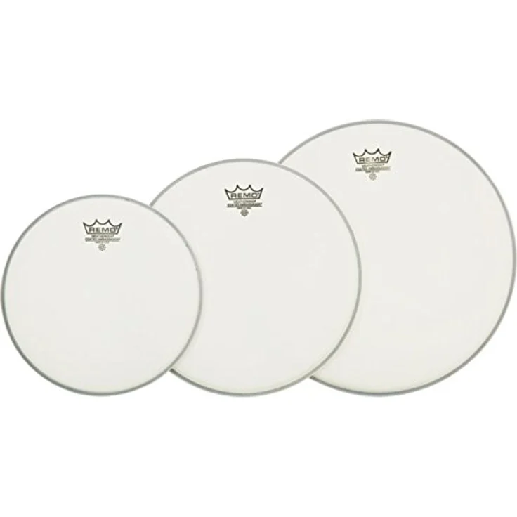 Remo PP-0932-BA Ambassador Coated, Schlagzeugfelle Satz für Tom Tom, einlagig, weiß aufgerauht, 12", 13", 16" – Bild 2