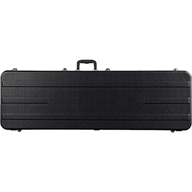 Rockcase Electric Bass ABS Case, robuster Gitarrenkoffer mit Polystyrol Innenschale, schwarzem Kurzhaarplüsch-Innenfutter, breite Halsauflage, Aluminium Verschlusskanten, schwarz
