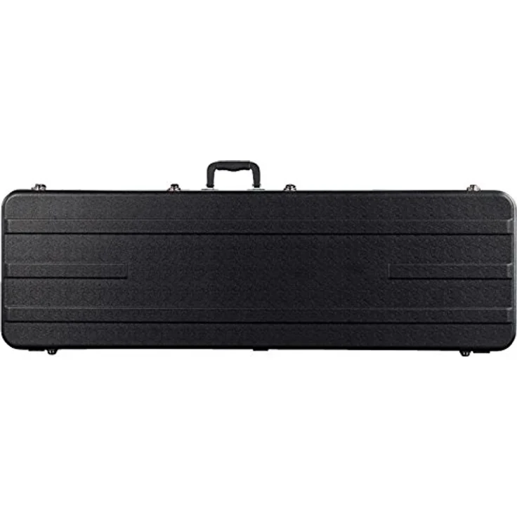Rockcase Electric Bass ABS Case, robuster Gitarrenkoffer mit Polystyrol Innenschale, schwarzem Kurzhaarplüsch-Innenfutter, breite Halsauflage, Aluminium Verschlusskanten, schwarz – Bild 1