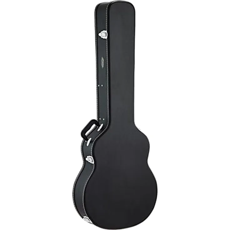 Ortega Acoustic Bass Case OABCSTD, Gitarrenkoffer aus schwarzem Vinyl mit 15mm Polsterung und Zubehörfach, Innenmaße: 127cm x 42,5cm x 32,5cm x 14cm