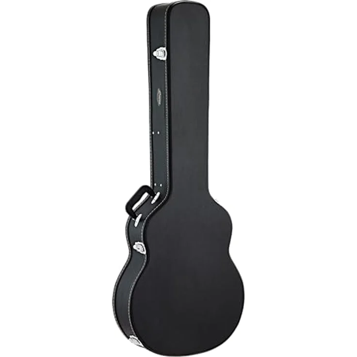Ortega Acoustic Bass Case OABCSTD, Gitarrenkoffer aus schwarzem Vinyl mit 15mm Polsterung und Zubehörfach, Innenmaße: 127cm x 42,5cm x 32,5cm x 14cm – Bild 1