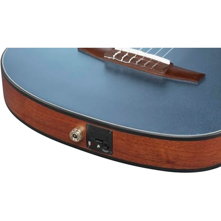 Ibanez FRH10N-IBF, Konzertgitarre mit Tonabnehmer, massive Sitka-Fichte Decke, Indigo Blue Metallic Flat – Bild 5
