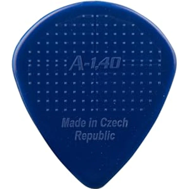 D-Grip Picks Jazz A Nylon DBL 1,40mm, Plektrum in Dunkelblau mit 3D-Grip-Textur, Packung mit 6 Stück – Bild 2