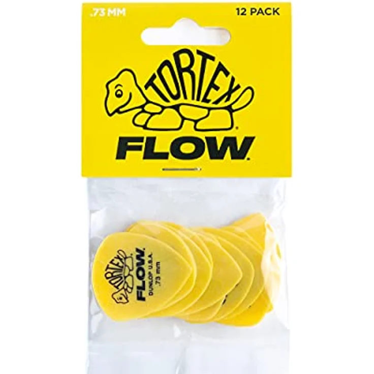 Jim Dunlop Tortex Flow Standard Plektrum, 0,73 mm, 12 Stück, robust und flexibel – Bild 4