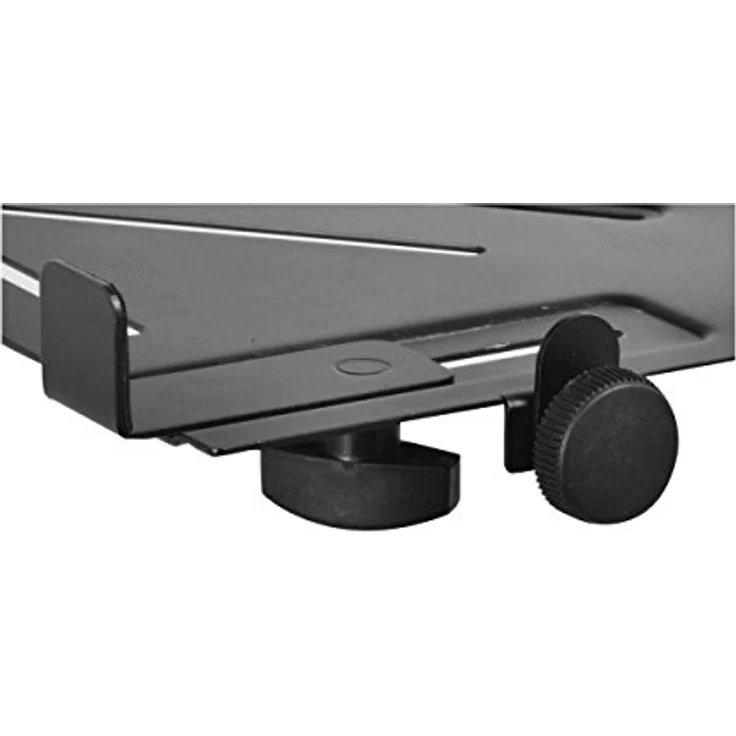 On-Stage MSA 5000, Laptop- und Tablet-Halter für Mikrofonständer, schwarz, einstellbare Breite 355-419 mm, Tragfähigkeit bis 5,4 kg – Bild 3