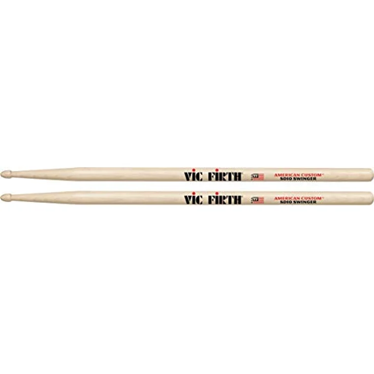 Vic Firth SD10 Swinger, Drumsticks aus Ahorn mit ovalem Holzkopf, leicht und schnell, 410mm lang, 15,5mm Durchmesser – Bild 1