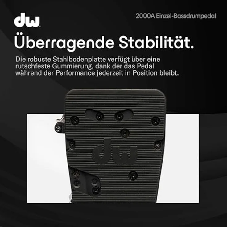 DW 2000A Single Bass Drum Pedal, Einzelfußmaschine mit Accelerator Antrieb und einstellbarem Fußbrettwinkel, inklusive 2-Way DW101 Beater – Bild 5