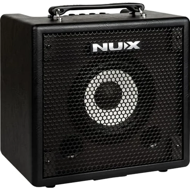 Nux Mighty Bass 50BT, Kompakter E-Bass-Combo-Verstärker mit 50 Watt, Bluetooth, Looper und Drum-Maschine