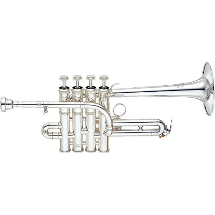 Yamaha YTR-9835 Piccolo Trompete, hoch Bb/A mit 4 Ventilen, versilbert, inkl. Koffer und 2 Mundstücke – Bild 1