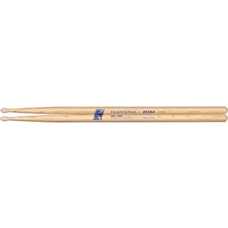 Tama 5AN Oak Japanese Sticks, Schlagzeugstöcke aus extrem hartem japanischem Eichenholz, mit Nylonkopf, Länge 406mm, Durchmesser 14mm, tröpfchenförmige Kopfform – Bild 3