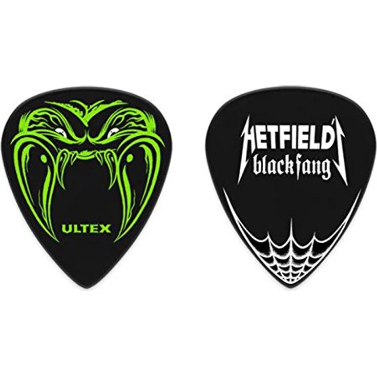 Jim Dunlop Plektrum Ultex Hetfield's Black Fang, Gitarrenplektrum 0,73mm in schwarzer Metallbox, 6er Pack – Bild 2