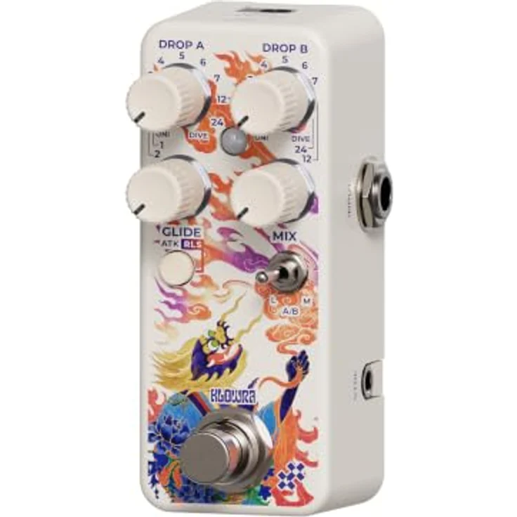 Klowra Dive Pitch Shifter, digitales Pitch-Shifter- und Drop-Tune-Pedal für E-Gitarre mit zwei Presets, USB-C und zwei Tracking-Algorithmen – Bild 1