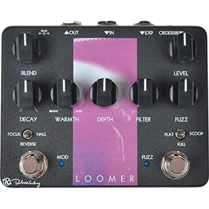 Keeley Loomer, Fuzz und Reverb Effekts Pedal mit 3 Fuzz- und 3 Reverb-Modi, True Bypass, Metallgehäuse