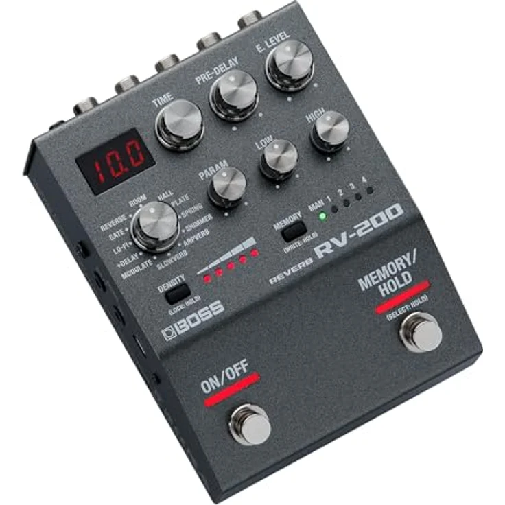 Boss RV-200 Reverb, Effektpedal für E-Gitarre mit 12 Reverb-Typen, True Bypass, MIDI-Anschlüssen, kompaktem Design – Bild 1