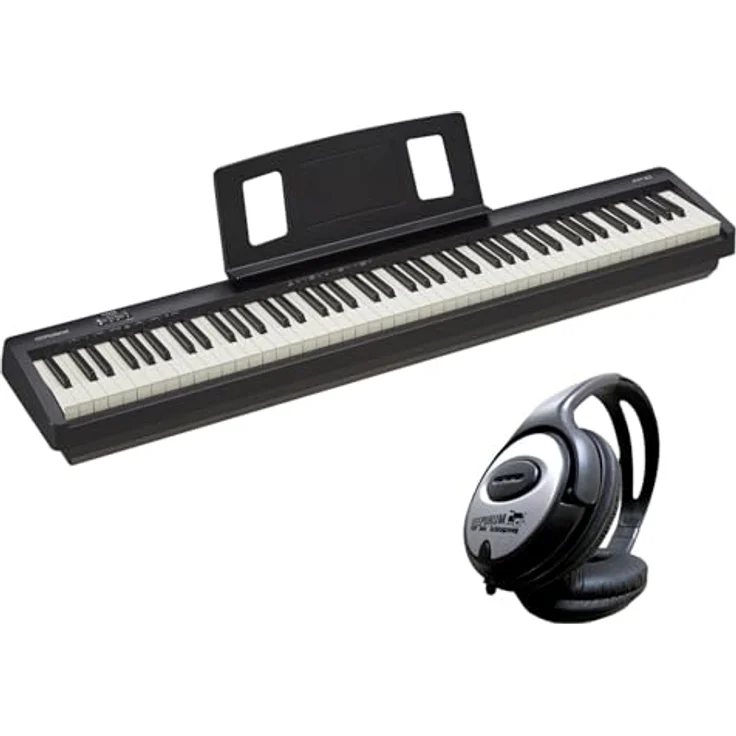 Roland FP-10 Tragbares Digital Piano Keyboard mit 88 Tasten, SuperNATURAL Klangerzeugung, Bluetooth und keepdrum Kopfhörer, schwarz – Bild 1