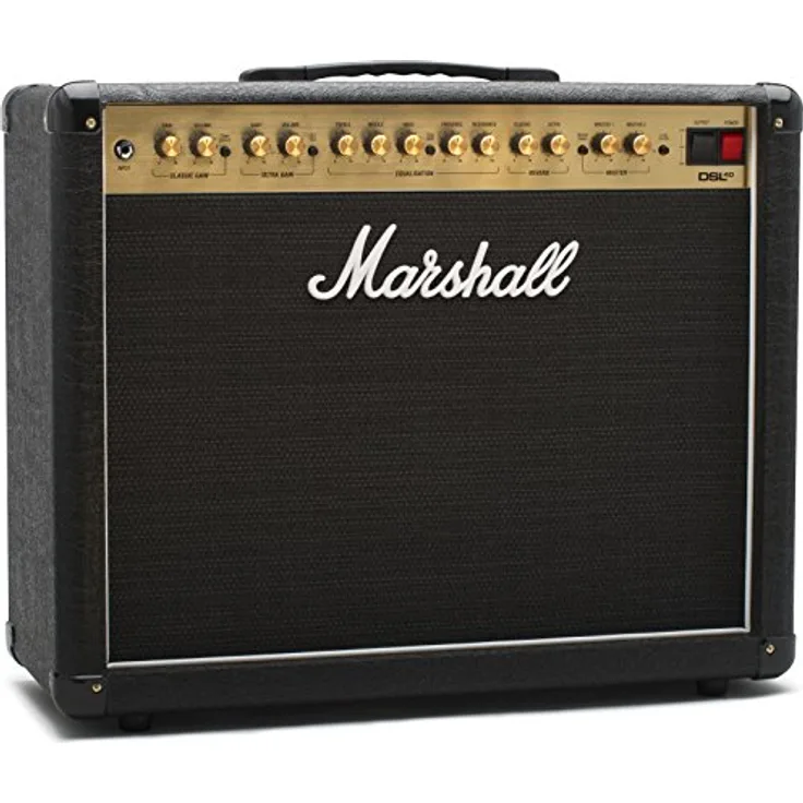 Marshall DSL40CR, Vollröhren E-Gitarren-Combo mit 40 Watt, 12" Celestion V Type Lautsprecher, 2 Kanäle, inkl. Doppelfußschalter