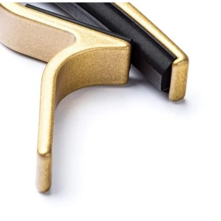 Dunlop Trigger Capo Acoustic Curved G, Kapodaster für Western/Akustik-Gitarre, Farbe: Gold – Bild 3