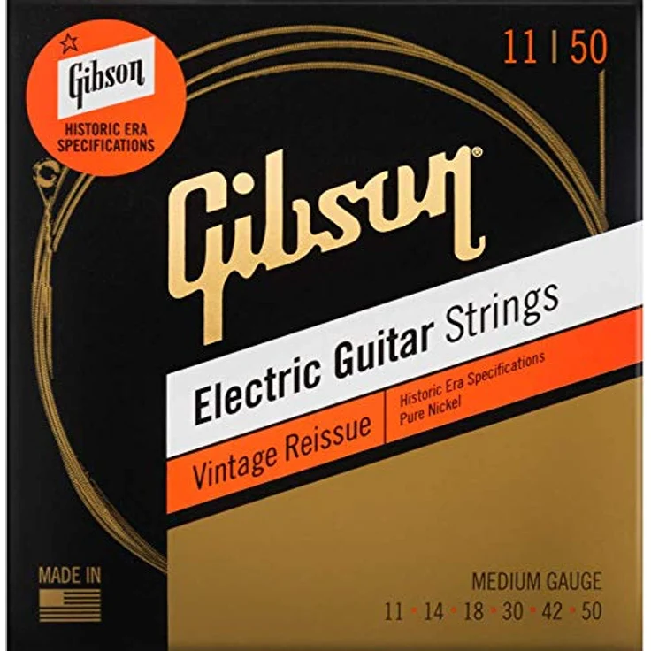 GIBSON ACCESSORIES Saiten Vintage Reissue Electric Medium 11-50, Reinnickel-Wicklung für echten Vintage-Sound – Bild 2