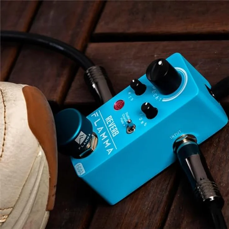 Flamma FC02 Reverb, Reverb-Pedal mit Studio, Church und Plate Effekten, echtes Metallgehäuse – Bild 7