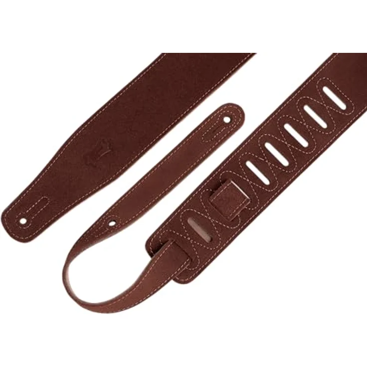 Levys Rust Suede Strap 2,5", Gitarrengurt aus hand-brushed Leder, rost-braun, verstellbar von 97 cm bis 130 cm – Bild 2