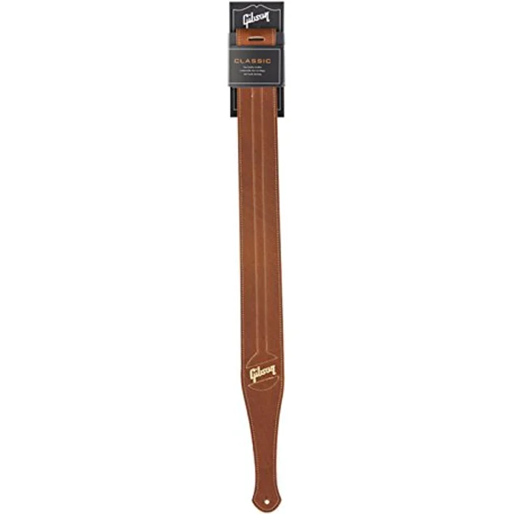 Gibson The Classic, Leder Gitarrengurt in Braun, verstellbar von 48"/122cm bis 60"/142cm, Breite 6,5 cm – Bild 2