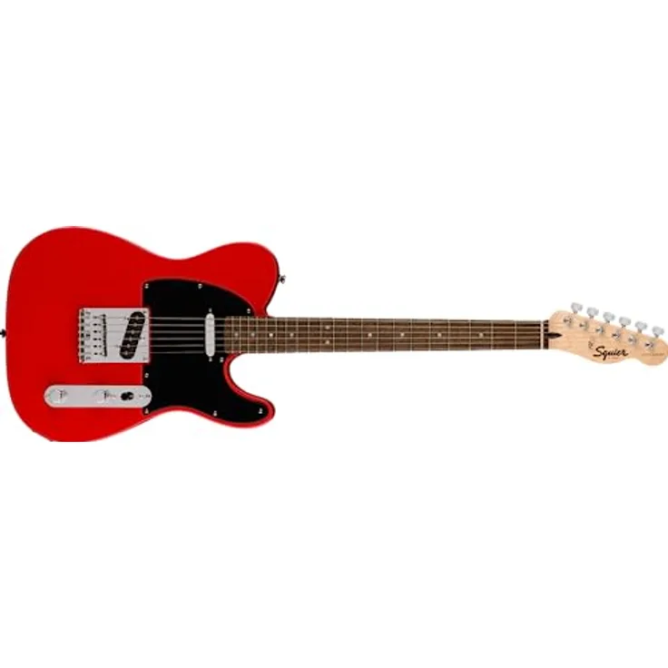Squier Sonic Tele LRL, E-Gitarre mit Poplar Korpus, Ahorn Hals, 2x Ceramic Single-Coil Tonabnehmer, Torino Red