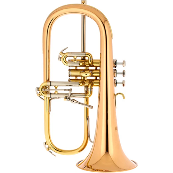 Schilke 1040 FL Bb- Flugelhorn, 3 Ventile, S-Bohrung 10.31mm, Schallbecher 149.23mm, klar lackiert, inkl. Mundstück und Koffer