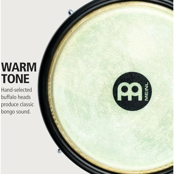 Meinl HB50SF Journey Bongo Green, 6,5" Macho & 7,5" Hembra, ABS Kunststoff, handselektierte Wasserbüffelfelle, schwarze Hardware, Seafoam Green – Bild 3