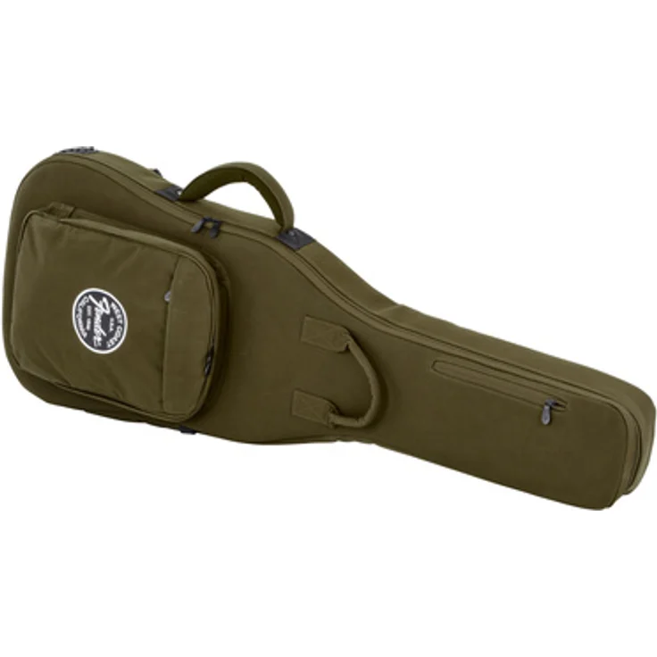Fender Troubadour Gigbag für E-Gitarre, gewachstes Polyestersegeltuch, 25mm Polsterung, olive