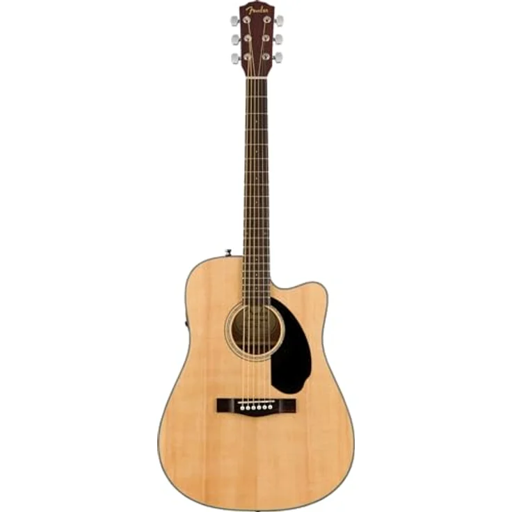 Fender CD-60SCE Dreadnought Elektroakustikgitarre, natürlich, mit Fishman-Tonabnehmer und integriertem Stimmgerät, inklusive kostenlosen virtuellen Kursen auf Fender Play – Bild 1