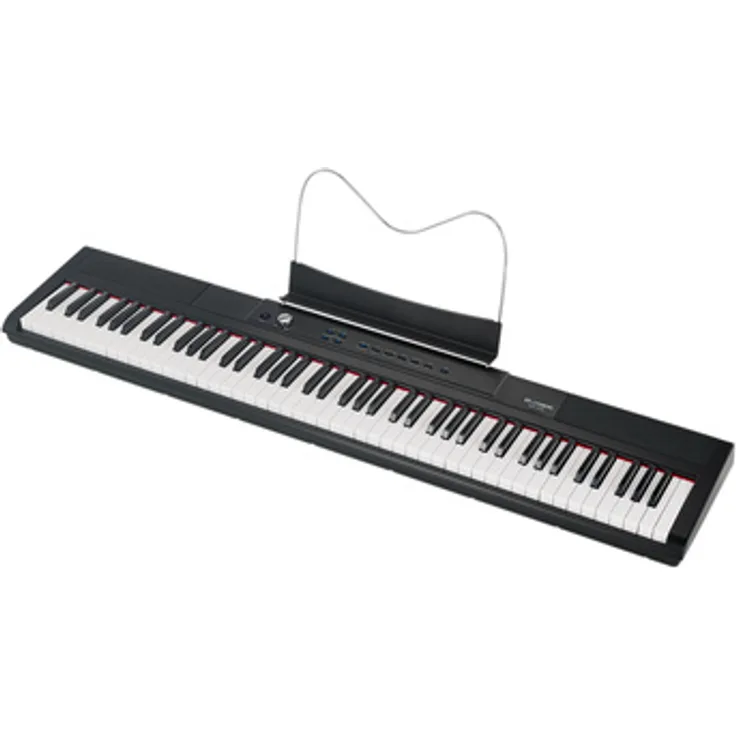 Thomann SP-320, Digital Piano mit 88 leicht gewichteten Tasten, 12 Sounds, 32-stimmiger Polyphonie, schwarz