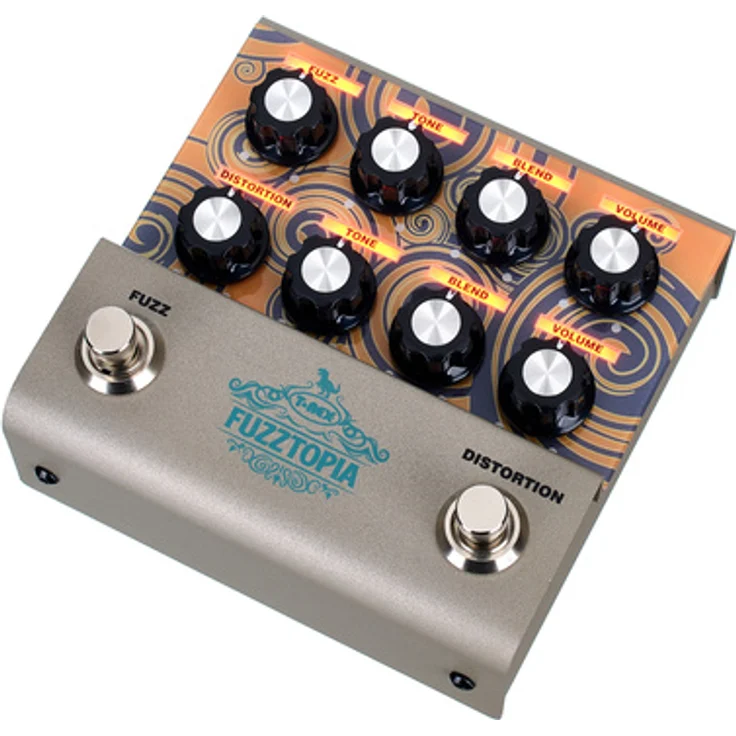 T-Rex Fuzztopia, Overdrive-Pedal für E-Gitarre mit Hybrid-Fuzz und klassischer Verzerrung