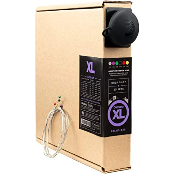 D'Addario XL Nickel EXL115-B25 E-Gitarrensaiten 11-49, 25 Sätze, vielseitiger und heller Ton, Hex-Core Technologie, hergestellt in den USA – Bild 1
