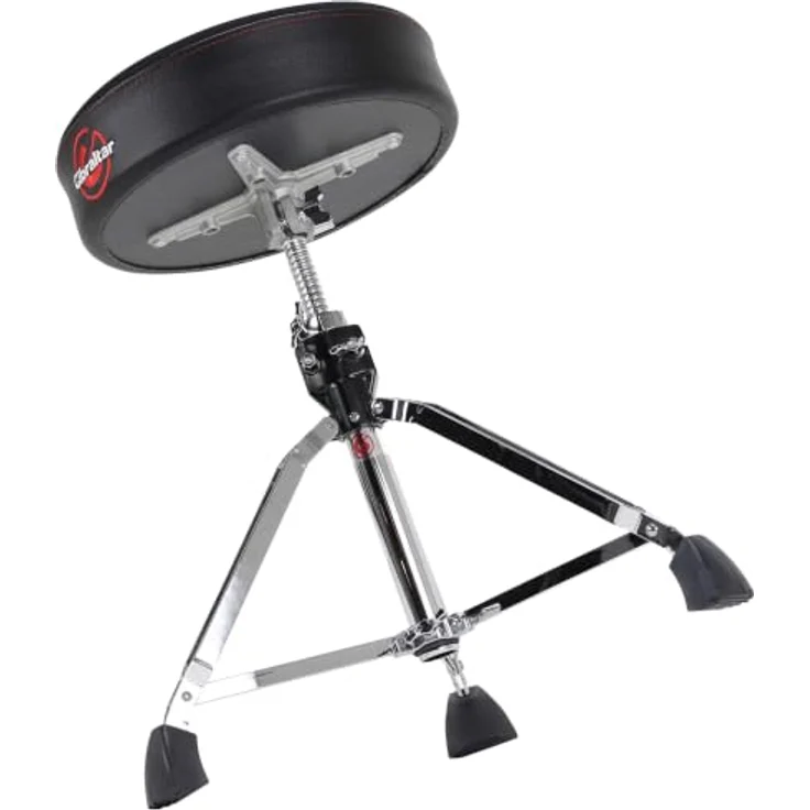 Gibraltar Schlagzeughocker 9000 Series, Drumhocker Round Neoprene 9608NR, Durchmesser 35cm, höhenverstellbar 51-66cm, Super Lock, Dreibein-Position, 'Super Foot' Gummifüße – Bild 4