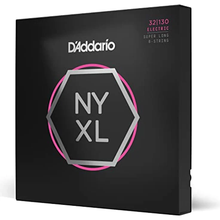 D'Addario nyxl32130sl E Bass Gitarrensaiten, Regular Light 32–130, Super Long Scale, Nickel Wound, für verbesserte Tuning Stabilität – Bild 1