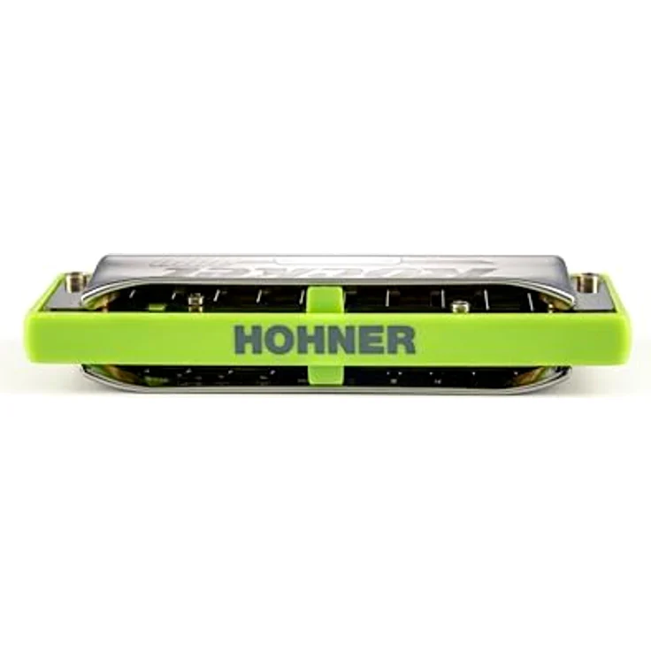 Hohner Rocket-Amp C, Mundharmonika in C-Dur mit ABS-Kunststoffgehäuse (grün), Edelstahloberfläche und 20 Stimmzungen – Bild 3