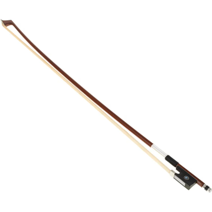 Alfred Stingl by Höfner AS22 V1/4 Violin Bow, Massaranduba mit runder Stange, Neusilberbewicklung und Ebenholzfrosch mit einfachem Auge