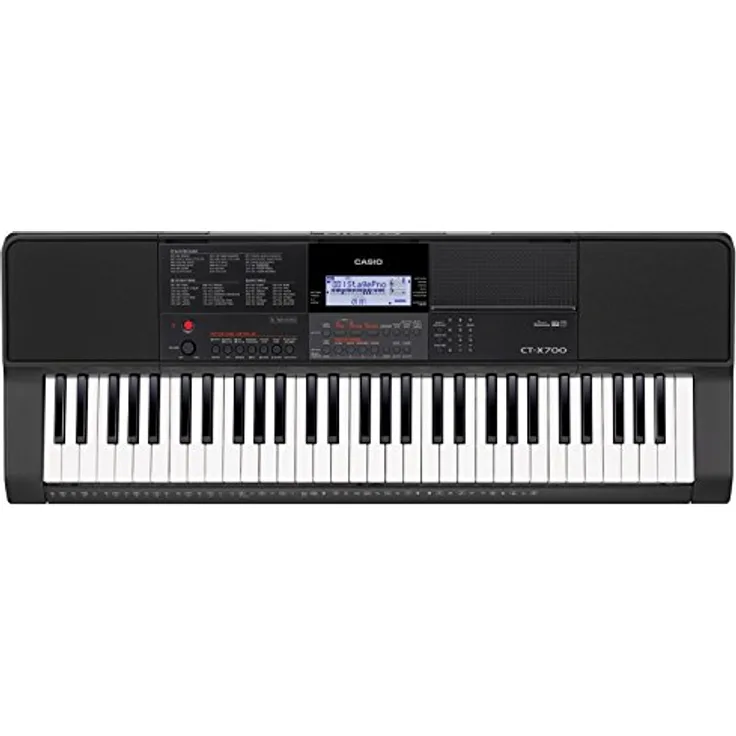 Casio CT-X700, Keyboard mit 61 anschlagdynamischen Tasten, 600 Sounds & 195 Begleitrhythmen, schwarz