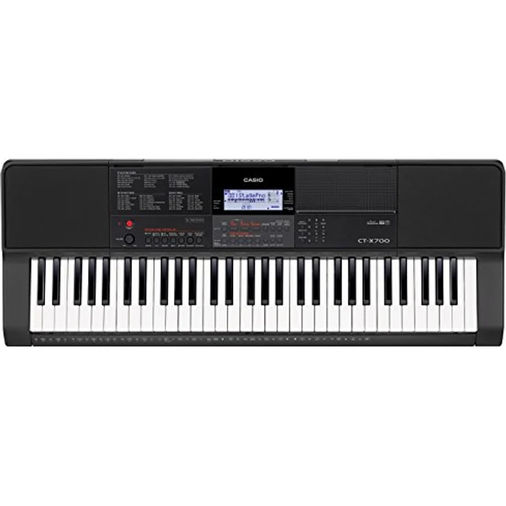 Casio CT-X700, Keyboard mit 61 anschlagdynamischen Tasten, 600 Sounds & 195 Begleitrhythmen, schwarz – Bild 1