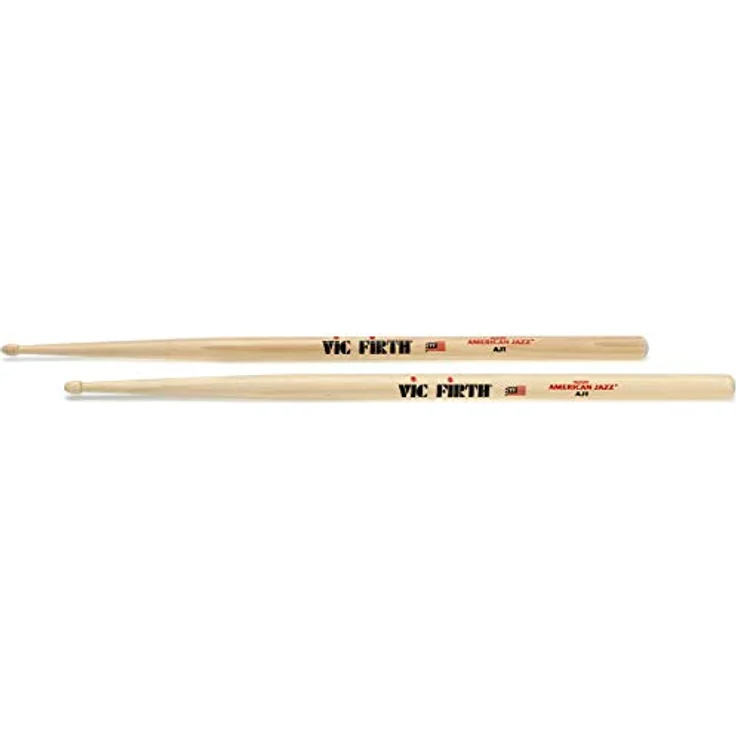 Vic Firth AJ1 American Jazz, Hickory Drumsticks mit kleinem Holz Kopf, Länge 406mm, Durchmesser 15,1mm – Bild 6