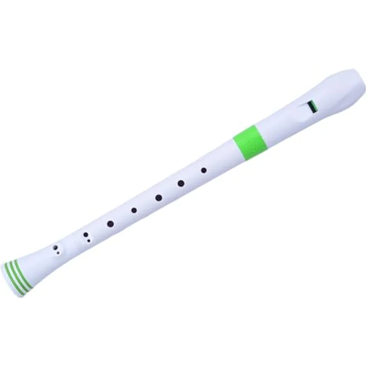 Nuvo Soprano Recorder, deutsche Griffweise, Stimmung C, Doppelloch, weiß-grün, inkl. Hülle und Grifftabelle – Bild 2