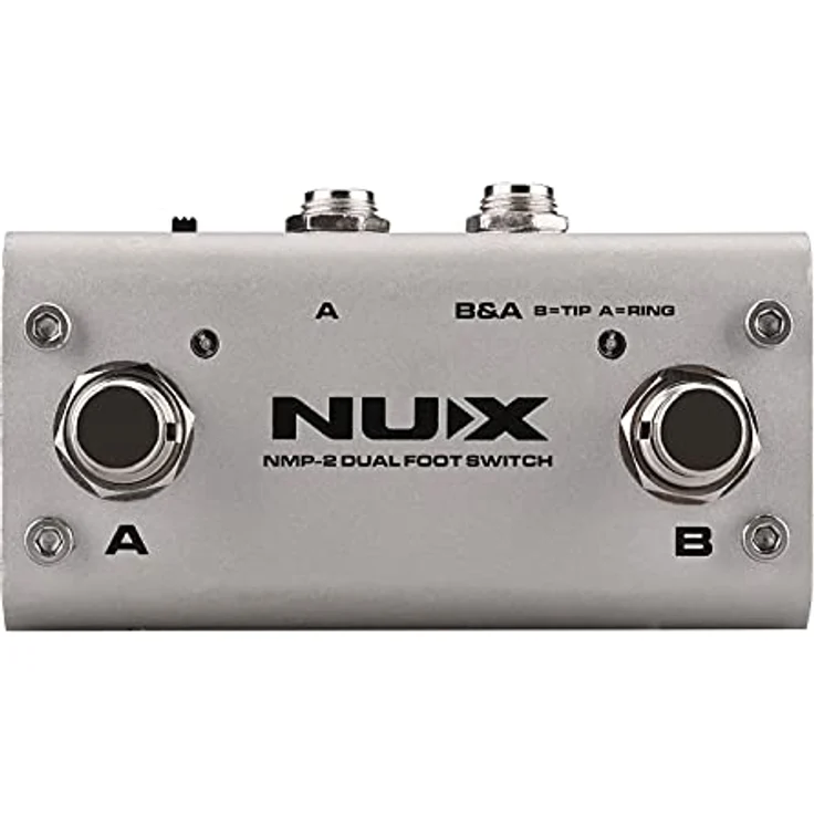 Nux NMP-2 Footswitch, Doppelfußschalter mit 3 Modi (Open, Close, Latch), kompatibel mit Verstärkern und Keyboards, 9VDC Anschluss – Bild 1