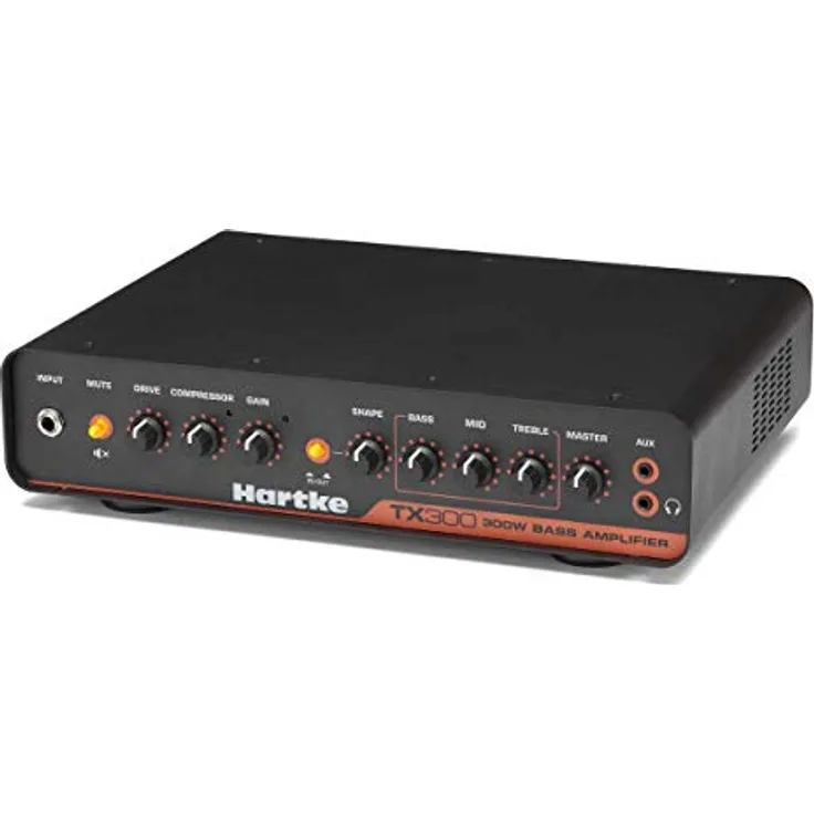 Hartke TX300, Bass Topteil mit 300 Watt, 3-Band EQ, Drive/Gain/Compressor Regler, Aux In, Kopfhörer Ausgang